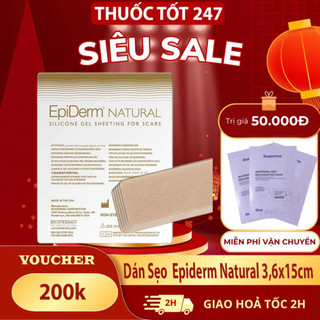 Dán Sẹo Thẩm Mỹ Màu Da Epiderm Natural 3,6x15cm Biodermis 100% Silicone
