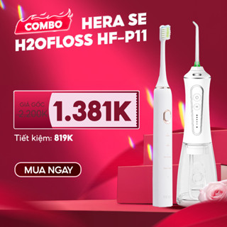 [COMBO] Máy Tăm Nước Cầm Tay H2ofloss HF-P11 & Bàn Chải Điện Maxcare Hera Whitening SE