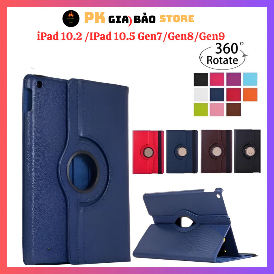 Bao da xoay 360* iPad 10.2 /IPad 10.5 Gen7/Gen8/Gen9 phukienhcmcity