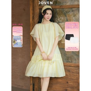 Đầm Nữ JOVEN Tessa Váy Suông Tay Cánh Tiên Tùng Nhún 2 Tầng