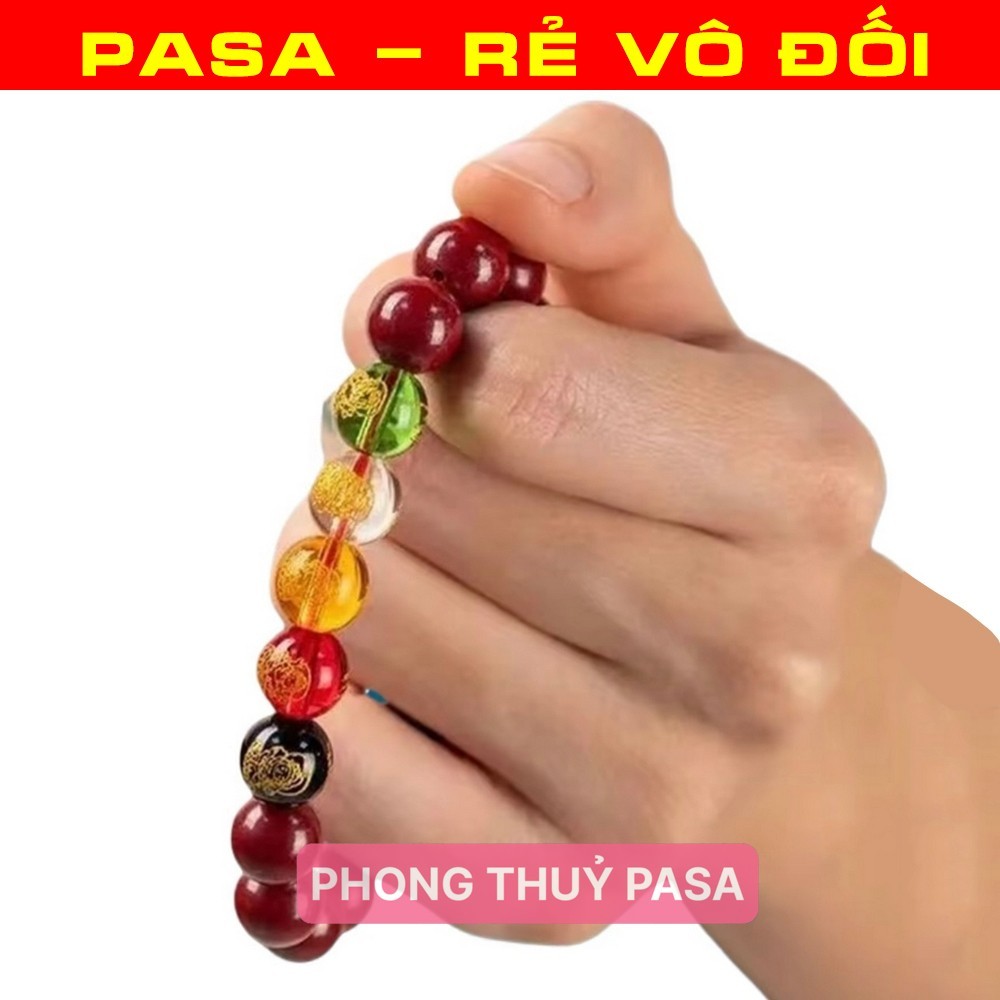 [hàng chuẩn] Vòng tay Chu sa phong thuỷ Ngũ Lộ Thần Tài may mắn tài lộc bình an vòng đá chu sa đỏ vò