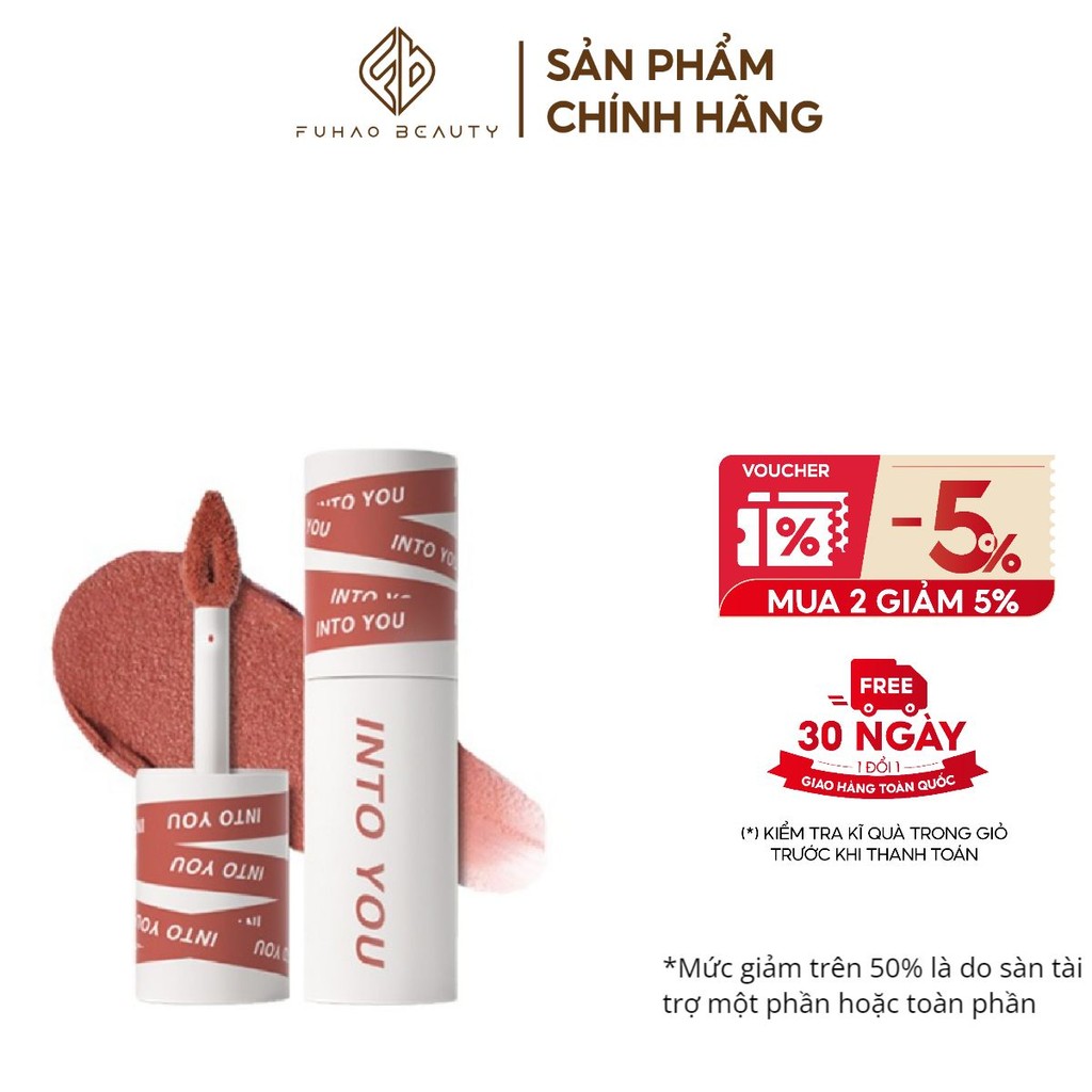 INTO YOU Son Kem Lì CHÍNH HÃNG Em08 Bùn Môi Trang Điểm Làm Đều Màu Môi 2.2g