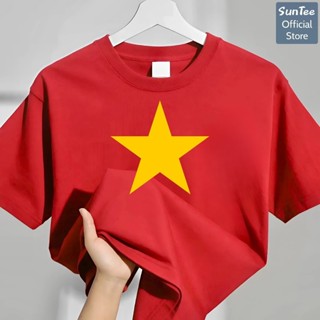 Áo thun cờ đỏ sao vàng Việt Nam nữ SUNTEE STFV202 vải cotton 250GSM cao cấp thoáng mát