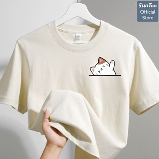 Áo thun nữ form vừa SUNTEE STFV155 phong cách basic in hình 055 vải cotton 250GSM cao cấp thoáng mát