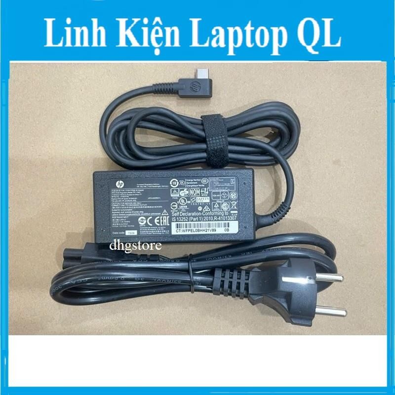 Sạc laptop HP 5V-2A 12V-3A 15V-3A 45W Chân Sạc Type C