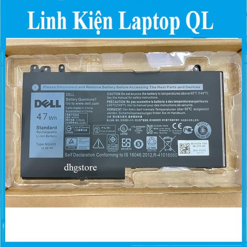 Pin laptop Dell Latitude 5270 E5270, 5470 E5470, 5570 E5570, Precision 3510 NGGX5, 47Wh