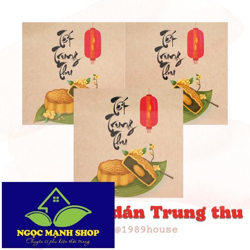 48 Tem KRAFT dán Tết Trung Thu/ Mid-Autumn Festival dán hộp quà/ lon pet/ chai lọ / túi (in size the