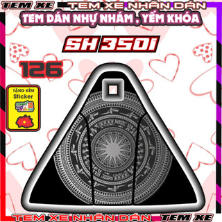 Tem Dán Yếm Khóa Nhựa Nhám SH 350i Dán trang trí Che Trầy Decal Nhãn Dán Ticker