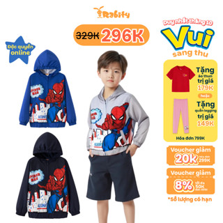 [DEAL XỊN THU ĐÔNG] Áo khoác gió có mũ người nhện Spider-Man Marvel bé trai Rabity 522.011