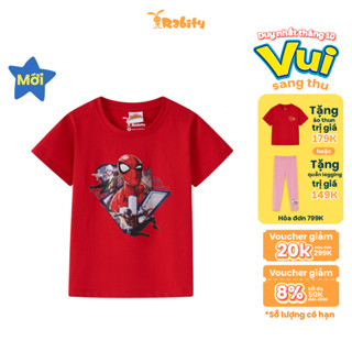 [VOUCHER XỊN GIẢM TỚI 50K] Áo thun tay ngắn Spider-Man Marvel bé trai Rabity 5663