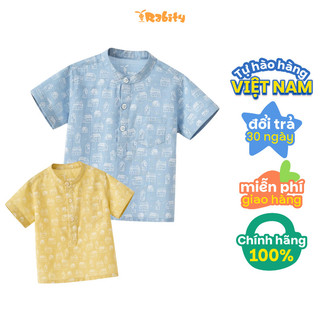   VOUCHER 8% GIẢM 30K ĐƠN 249K Áo sơ mi đũi cổ trụ tay ngắn bé trai Rabity 902.027 