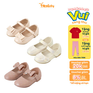 [VOUCHER XỊN GIẢM TỚI 50K]Giày búp bê Mary Jane da bóng đính nơ, trái tim bé gái Rabity 683.009