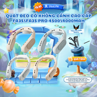 Quạt Đeo Cổ Không Cánh Cao Cấp JISULIFE FA35/FA35 Pro 4500/4000mAh | Gió Mát 360° | Sử Dụng Đến 20h | Bảo Hành 12 Tháng