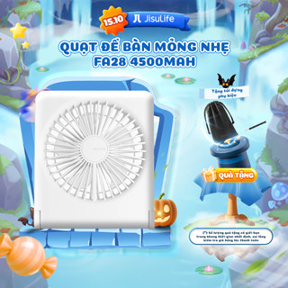 Quạt mini để bàn di động 4500mAh Jisulife FA28 | Hoạt động êm ái không gây tiếng ồn | 4 cấp độ gió | BH 12 tháng 1 đổi 1