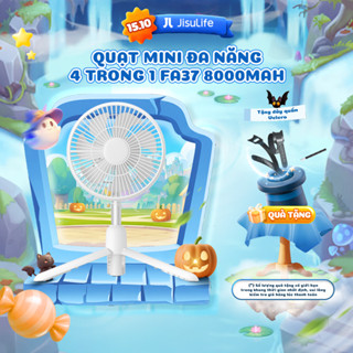 Quạt Đa Năng 4 Trong 1 JISULIFE FA37 8000mAh| Quạt Đứng, Để Bàn, Quạt Trần, Đèn Camping| Sử Dụng Tới 26H | Bảo Hành 12TH
