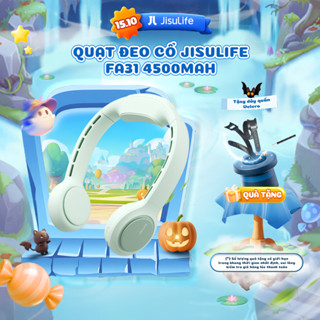 Quạt Đeo Cổ Không Cánh JISULIFE FA31 Siêu Mát 270 Độ - Pin 4500mAh Sử Dụng Lên Đến 16H Chính Hãng - Bảo Hành 12 Tháng