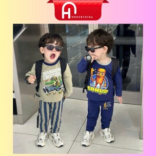 Set 2 bộ dài tay Tung tung sahur và Bombardino chất cotton mềm mịn form dáng thoải mái cho bé - HNOrderChina