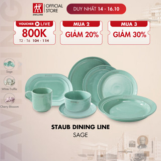 Chén bát, đĩa, cốc gốm sứ STAUB Ceramic Dining Line màu Xanh Sage cao cấp - nhiều size/loại