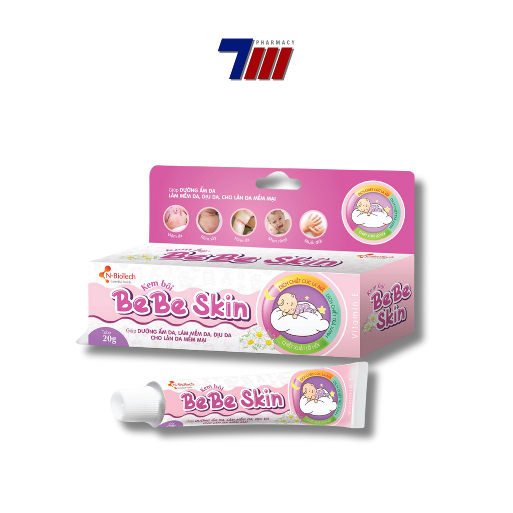 N-Biotech Kem Bôi Da Bé Làm Dịu Da Giảm Thâm Do Viêm Da, Rôm Sảy, Mụn Nhọt, Muỗi Đốt Bebe Skin (20g)