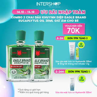 [GIẢM 45K đơn 309K] Combo 2 chai Tinh Dầu Khuynh Diệp Eagle Brand Eucaplytus Oil 30ml giữ ấm cho bé EB0010