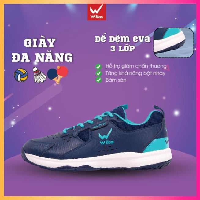 Giày Cầu Lông, Giày Bóng Chuyền Wika Maru Chính Hãng, Giày Thể Thao Đa Dụng,Đệm Eva Giảm Chấn .