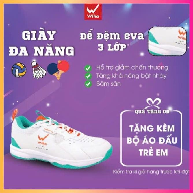 Giày Thể Thao Wika Maru Trẻ Em Chính Hãng, Siêu Nhẹ, Đệm Đế EVA Giảm Chấn .