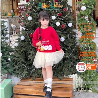  Áo nỉ in hình ông già NOEL ALBERKIDS dành cho bé trai bé gái 2,3,4,5,6,7,8,9,10,11,12 tuổi A0788 