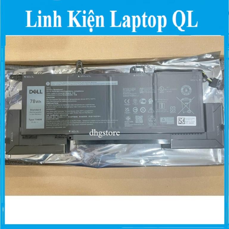 Pin laptop Dell Latitude 7400 2in1, 9471 2in1, P110G, 7146W 85XM8 CHWV6 G8F6M NF2MW, 52Wh