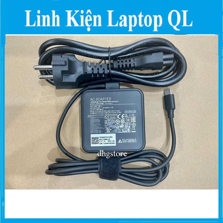 Sạc laptop MSI 65W 20V-3.25A, 15V-3A, 9V-3A, 5V-3A Chân Sạc Type C