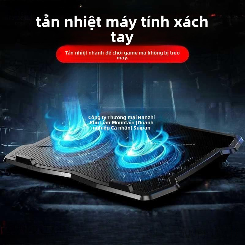 Đế làm mát laptop, đế laptop chơi game, đế quạt làm mát máy tính di động, đệm yên tĩnh inch