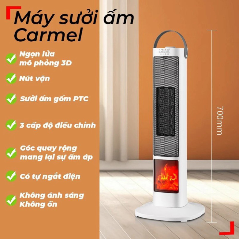 Quạt Sưởi Gốm 2000W Yangzi - Máy Sưởi Dáng Đứng Cao Cấp Làm Nóng Nhanh Chóng Không Gây Khô Da