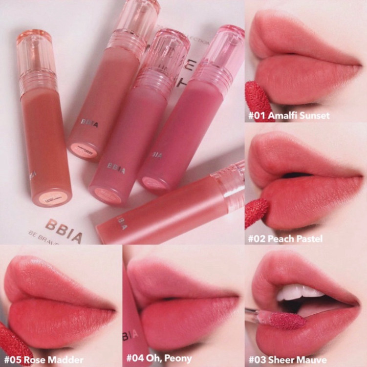 B Son kem lì dạng nước siêu mỏng nhẹ Bbia Water Velvet Tint 01 02 03 04 05 06 07 B