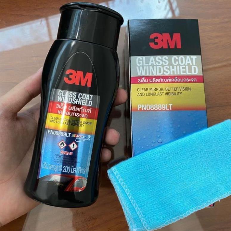 Chai chống bám nước trên kính xe 3M Glass Coat Windshield 08889 LT 200ml Phủ Nano chống bám nước