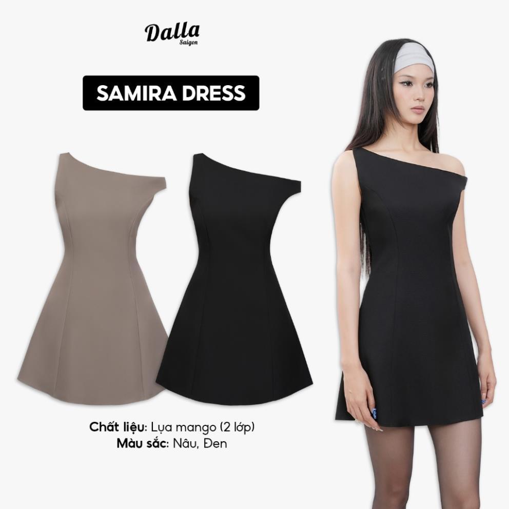 BST MỚI - SALE Đầm lệch vai ngắn dáng xoè (D48)