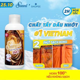  Tẩy Dầu Mỡ Quần Áo Sunmi 100ml Tẩy vết bẩn Tẩy  Đa Năng Chính Hãng Sunmi Chất Tẩy Vết Dầu Mỡ Không Phai Màu Quần Áo 