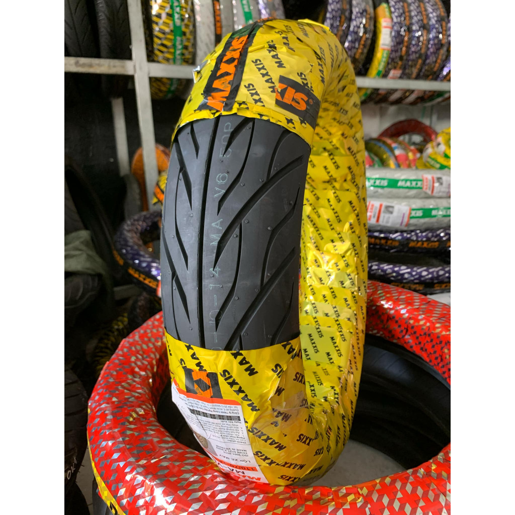 Vỏ lốp Maxxis 110/70-14 V6 không ruột lắp cho bánh sau xe JANUS