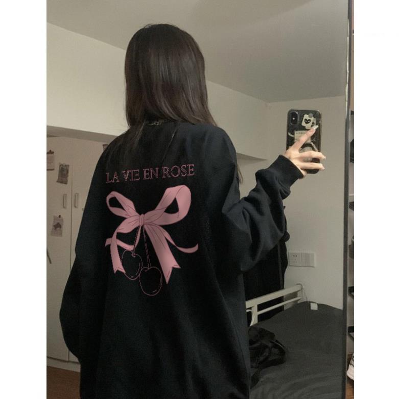 Áo sweater nơ HỒNG MỚI nữ hot trend vintage thu đông hàn quốc UT