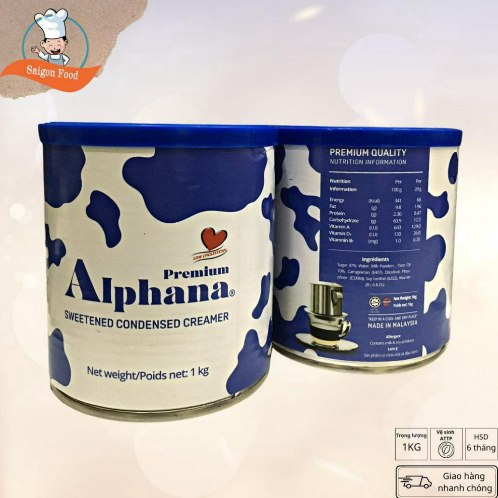 Sữa đặc Premium Alphana nhập khẩu Malaysia lon 1KG