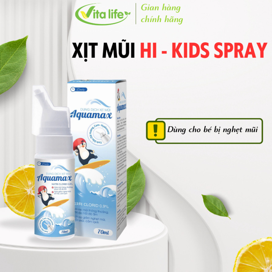 Xịt mũi xoang Aquamax Activmedi Pharma hỗ trợ giảm ngạt mũi, xổ mũi, hắt hơi
