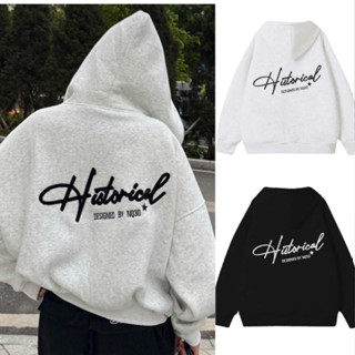  Áo Khoác Nỉ Dày 2 Da Hoodie Zip COTTON Form Boxy Thêu Xù NQ30 HISTORICAL Fom Rộng Áo Hoodie Nỉ Bông 