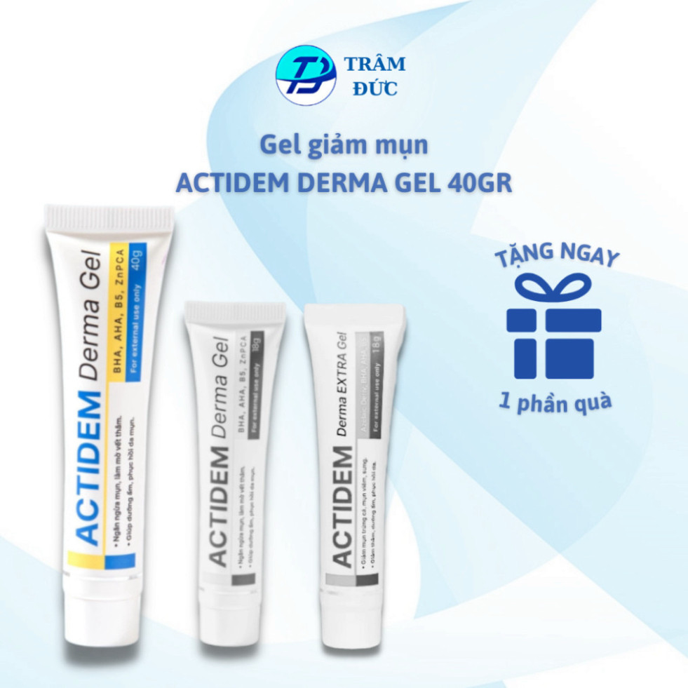Gel Actidem Derma Extra Gel giảm mụn mờ thâm mụn ngăn ngừa mụn tái phát 18g Duduhouse