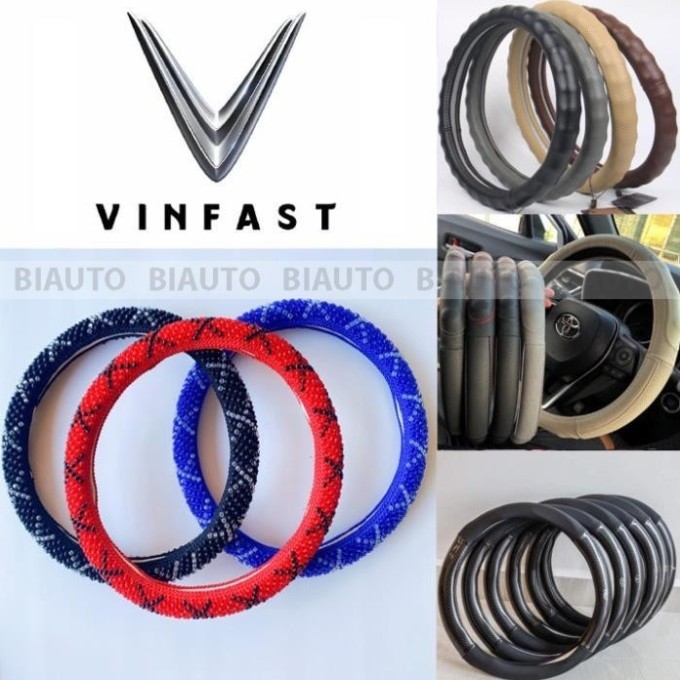 Bọc vô lăng Vinfast Lux A, Lux SA, Fadil size 38cm