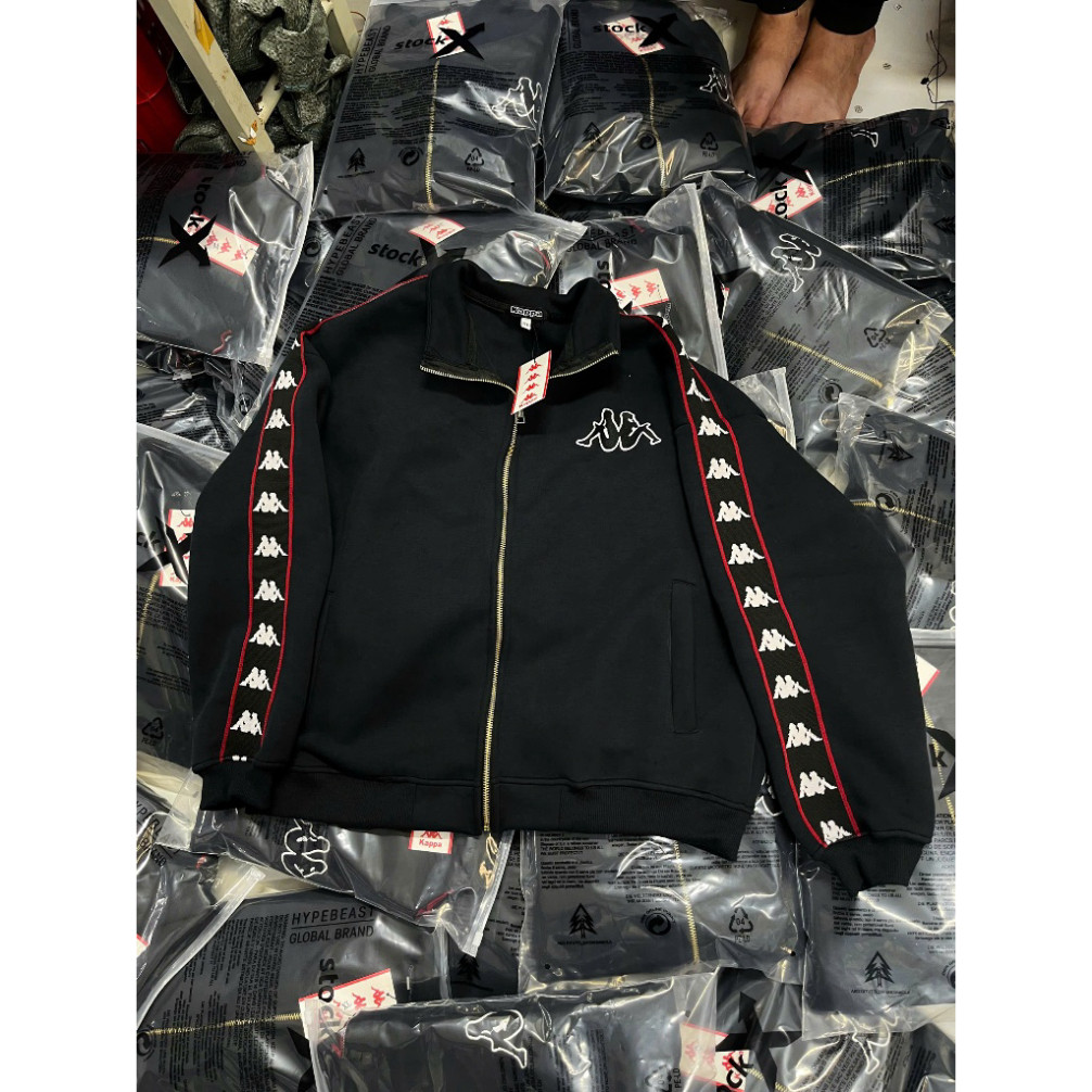 Áo khoác Bomber cổ cao Jacket Kappa khóa kéo chất vải dày dặn đầy đủ tem mag túi zip Hot Trend