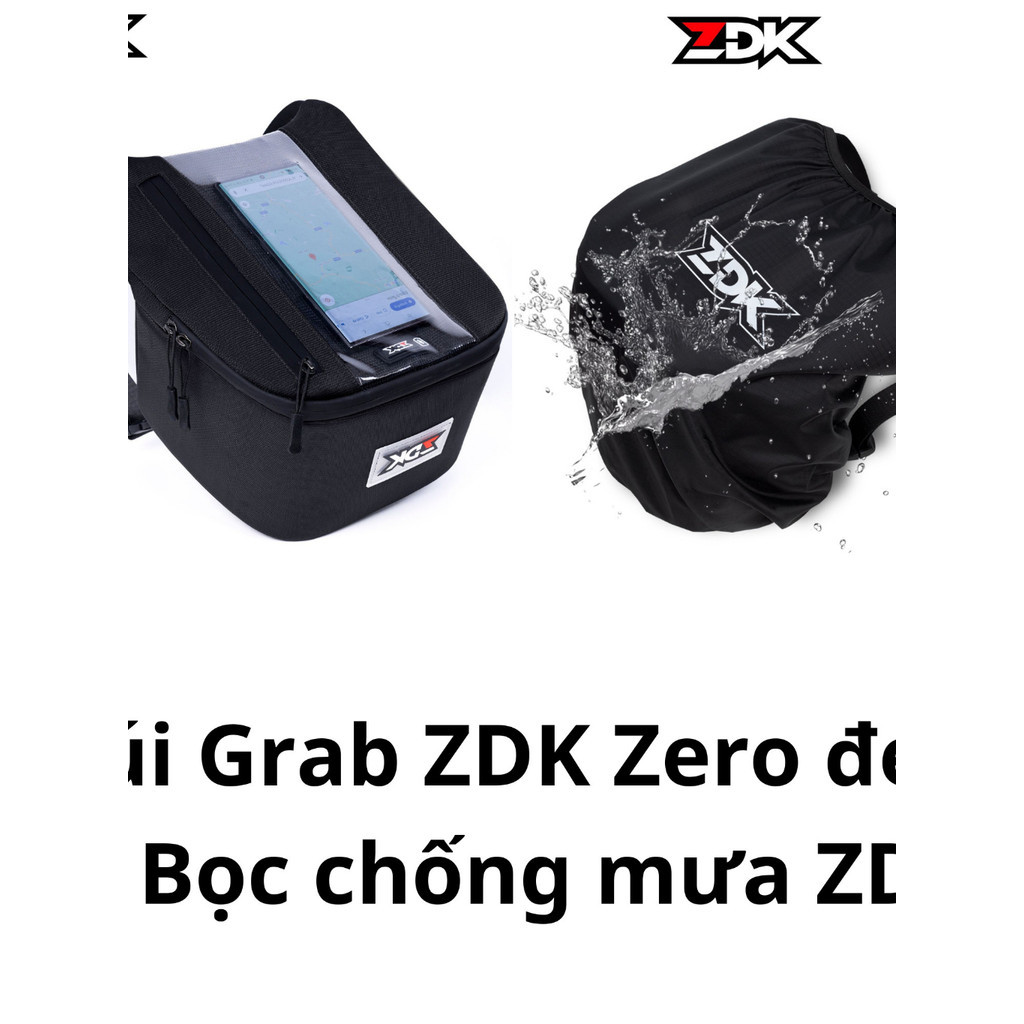 Túi treo đầu xe máy ZDK nhiều mẫu, túi Grab ZDK K1,ZDK K2,ZDK K3 cao cấp có lỗ sạc và ngăn đựng đồ t