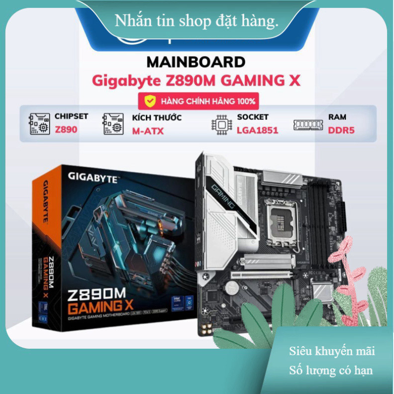 nhắn shop đặt hàng_  Mainboard Gigabyte Z890M GAMING X