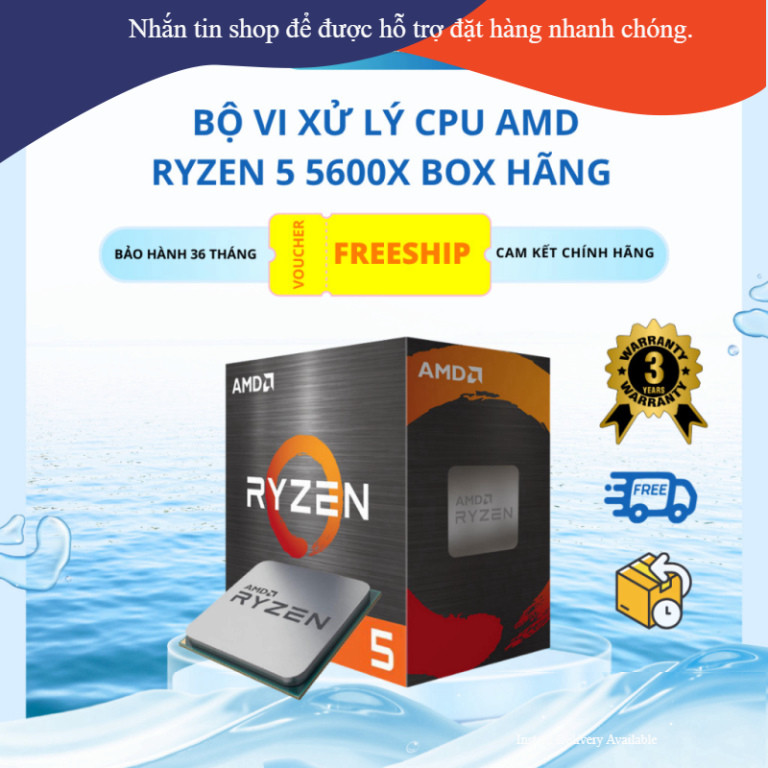 ib shop_ Bộ Vi Xử Lý CPU AMD RYZEN 5 5600X _ship toàn quốc