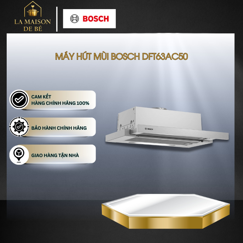 Máy Hút Mùi Âm Tủ Bosch DFT63AC50/ DFT93AC50 - Thiết Kế Gọn Gàng - Công suất hút 368 m³/h - LMS