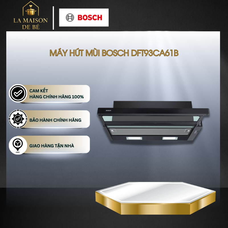 Máy Hút Mùi Bosch DFT93CA61B – Điều Khiển Cơ – Thép Không Gỉ – Đèn LED - LMS