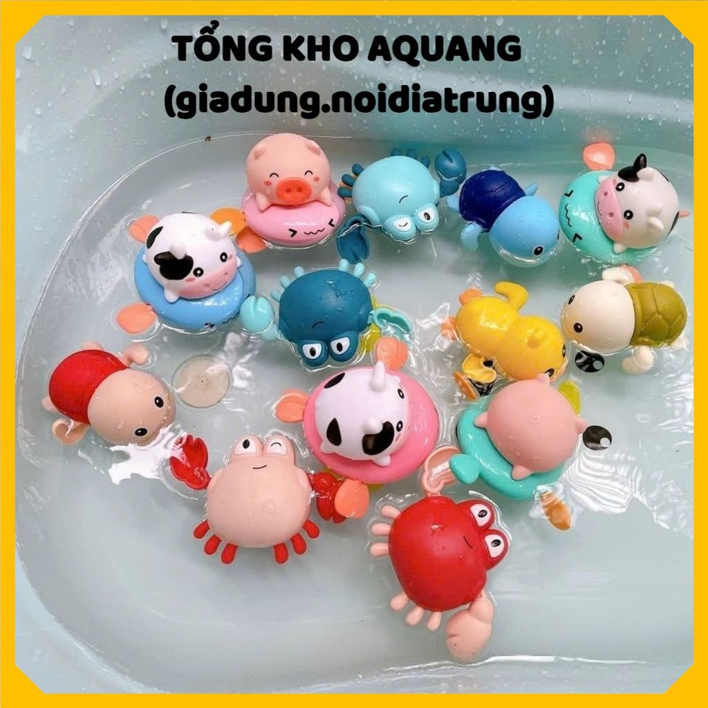 ĐỒ CHƠI TRONG NƯỚC CHO BÉ HÌNH THÚ - Đồ Chơi Nhà Tắm Vặn Cót Bơi Siêu Vui,Đồ Chơi Thú Bơi Lội Lên Dâ