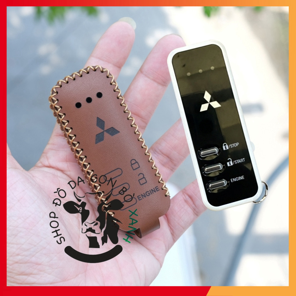 Bao Da Đề Nổ Mitsubishi XFORCE, ENGINE Start Stop Handmade Da Thật 003x